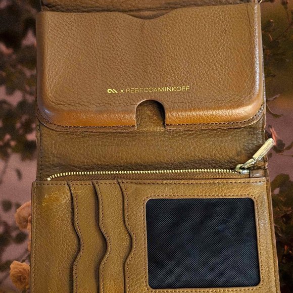 Rebecca Minkoff Brown Vegan Leather Fringe Mini Crossbody Purse Wallet - Picture 3 of 12